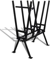 Łuparki do drewna - vidaXL vidaXL Czarny malowany proszkowo kozioł do cięcia drewna - miniaturka - grafika 1