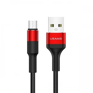 USAMS USAMS Kabel pleciony U5 micro USB 2A 1,2m czerwony US-SJ224 + EKSPRESOWA SJ224USB02 - Kable komputerowe i do monitorów - miniaturka - grafika 2