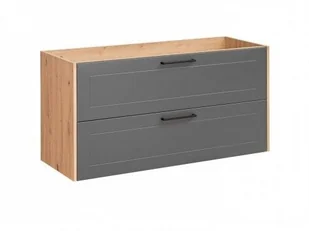 Comad Szafka pod umywalkę MODUO MADERA GREY 854 grafitowa/dąb 120 w stylu loft MADERA-GREY-854 - Szafki łazienkowe - miniaturka - grafika 2