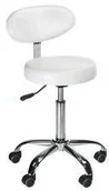 Krzesła i taborety kosmetyczne - Beauty System Taboret kosmetyczny z opar. BD-9934 biały - miniaturka - grafika 1