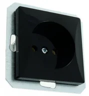 Gniazdka elektryczne - Abex Perła czarny mat gniazdo pojedyncze PT-15P PT-15P-czarny mat - miniaturka - grafika 1