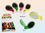 Szczotki i grzebienie do włosów - PODRĘCZNA SZCZOTKA (DO TOREBKI) Z LUSTERKIEM - miniaturka - grafika 1