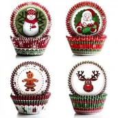 Pozostałe akcesoria kuchenne - Ibili ŚWIĄTECZNE foremki PAPIEROWE do MUFFINEK babeczek marki 735911 - miniaturka - grafika 1