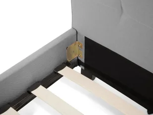 Beliani Łóżko jasnoszare tapicerowane 160x200 cm LA ROCHELLE - Łóżka - miniaturka - grafika 7