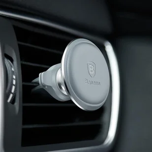 Baseus magnetyczny uchwyt na kratkę wentylacyjną z klipsem na 2 kable (srebrny/czarny) - Uchwyty samochodowe do telefonów - miniaturka - grafika 28