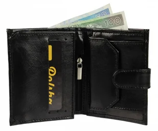 Elkor (PL) Portfel Skórzany (PL) Skóra Licowa Duży Pionowy Z Zapięciem Dwa Skrzydełka EL103 - Portfele - miniaturka - grafika 2