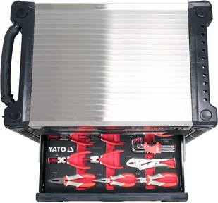 YATO SZAFKA SERWISOWA ZE 157 NARZĘDZIAMI 7 SZUFLAD Z BLOKADĄ OTWARCIA - Pozostałe wyposażenie warsztatu - miniaturka - grafika 4