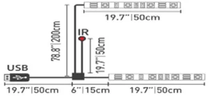 Milagro Taśma LED USB TV RGB 2X50CM EKZ0613 Milagro - Taśmy LED - miniaturka - grafika 3