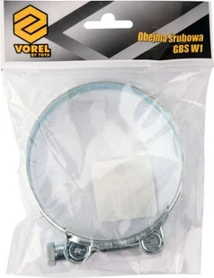 VOREL Obejma opaska śrubowa zaciskowa ocynkowana GBS W1 92-97mm - Akcesoria do urządzeń ogrodniczych - miniaturka - grafika 2