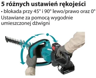 Makita akumulatorowe nożyce do żywopłotu 18V Li-Ion, długość cięcia 60cm, [DUH601Z] DUH601Z - Nożyce do żywopłotu - miniaturka - grafika 7