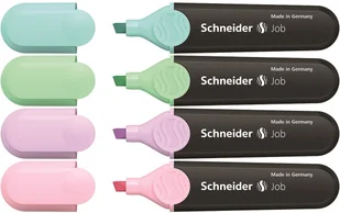 Schneider Zakreślacz SCHNEIDER Job pastel 4 kolory - Przybory szkolne - miniaturka - grafika 2