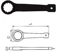 Jonnesway Klucz oczkowo udarowy jednostronny 30 mm - Klucze i nasadki - miniaturka - grafika 2
