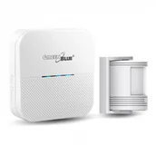 Dzwonki i gongi - GreenBlue Sygnalizator wejścia bezprzewodowy, czujnik ruchu 52 melodie biały GB212 , 230V , max 8 czujników CEN-62989 - miniaturka - grafika 1