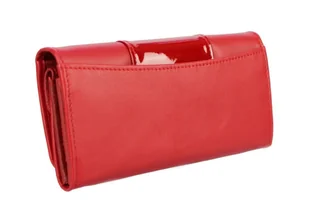 PolskaGalanteria.pl Portfel Damski PolskaGalanteria Długi Suwak Skóra Naturalna Lakierowana Klapka Wzór III KP D402 - Portfele - miniaturka - grafika 3