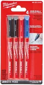Markery permanentne - Milwaukee Pozostałe Narzędzia ręczne Markery Kolorowe markery zmywalne Milwaukee Inkzall (4 sztuki) 48223165 - miniaturka - grafika 1