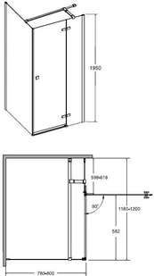 Besco PIXA 120x80 PPP / PPL-128-195C - Kabiny prysznicowe Besco PIXA 120x80 PPP / PPL-128-195C - Kabiny prysznicowe - miniaturka - grafika 4
