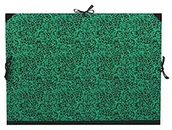 Teczki i skoroszyty - Lefranc & Bourgeois Lefranc Bourgeois 510001 teczka na rysunki/szkicownik Annonay z zapięciem na taśmę i wzmocnionymi narożnikami na dokumenty, rysunki w kolorze zielonym/czarnym  92 x 65 cm 510001 - miniaturka - grafika 1