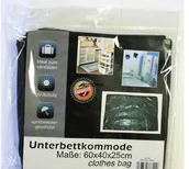 Pudła i pojemniki do przechowywania - SKRZYNIA POJEMNIK NA KOŁDRĘ ODZIEŻ czarna 60x40x25 - miniaturka - grafika 1