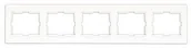 Wyłączniki światła i elektryczne - Schneider Electric Ramka pięciokrotna ANYA biały - miniaturka - grafika 1