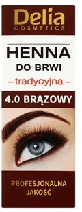 Delia Cosmetics Henna farbka do brwi odcień 4.0 Brown - Akcesoria i kosmetyki do stylizacji brwi - miniaturka - grafika 2