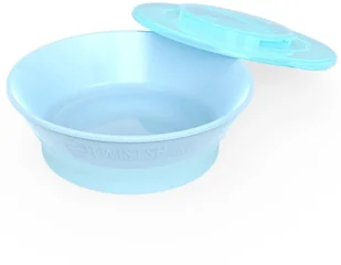 Twistshake miska z pokrywką 6m+ niebieska - Sztućce dla dzieci - miniaturka - grafika 2