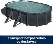 Baseny ogrodowe - GRE Basen stelażowy 500x300x132 cm szary Dreampool Granada - miniaturka - grafika 1