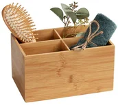Akcesoria łazienkowe - Wenko Organizer łazienkowy TERRA z 4 przegródkami bambus 23926100 - miniaturka - grafika 1