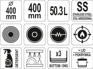 YATO Garnek nierdzewny z pokrywką 50,3l YATO YG-00008 YG-00008 - Garnki - miniaturka - grafika 5