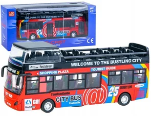 Piętrowy autobus metalowy z otwieranymi drzwiami - Samochody i pojazdy dla dzieci - miniaturka - grafika 4