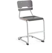 Meble do szkół i przedszkoli - AJ Produkty Krzesło szkolne LEGERE I, H 500 mm, srebrny, antracyt - miniaturka - grafika 1