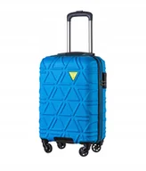 Walizki - Puccini Walizka Kabinowa Mała Niebieska ABS018C 7 - miniaturka - grafika 1