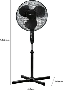 Wentylator Clatronic Wentylator stojący wiatrak podłogowy VL 3603 S 40cm wys.125cm - Wentylatory - miniaturka - grafika 7