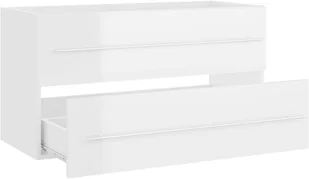 VidaXL Lumarko 2-cz. zestaw mebli łazienkowych, biały, wysoki połysk płyta 804851 VidaXL - Meble łazienkowe - miniaturka - grafika 9