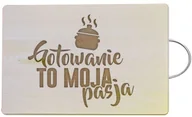 Deski do krojenia - Gotowanie to moja pasja - drewniana deska z grawerem 6194 - miniaturka - grafika 1