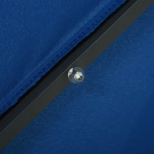 vidaXL Parasol wiszący z LED i stalowym słupkiem, 300 cm, lazurowy vidaXL - Parasole ogrodowe - miniaturka - grafika 2