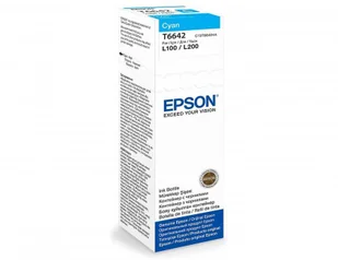 Epson Butelka z tuszem T6642 do L-100/200/210/300/355/550 | 70ml | cyan C13T6642 (C13T66424A) - Zestawy do napełniania tuszy i tonerów - miniaturka - grafika 2