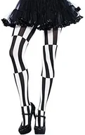 Stroje karnawałowe - Leg Avenue Przesunięcie legavenue rajstopy czarno-biały w paski, czarny/biały 790422007 - miniaturka - grafika 1