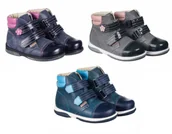 Buty dla dziewczynek - MEMO Trzewiki dziecięce z wysoką cholewką - buty profilaktyczne z podeszwą diagnostyczną i obcasem Thomasa (Alex) - miniaturka - grafika 1