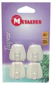 Wieszaki i stojaki - Metaltex 291001 hak w konkurencyjnej trapezowym, zestaw 4-częściowy, mały, biały 291001 - miniaturka - grafika 1