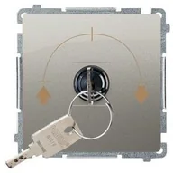 Wyłączniki światła i elektryczne - Kontakt Kontakt_Simon Łącznik chwilowy żaluzjowy z kluczem. 3 pozycyjny. I-0-II" 2 styki N/O. Możliwość wyjęcia klucza tylko w pozycji 0 satynowy BMPZK.01/29 - miniaturka - grafika 1