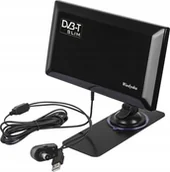 Anteny TV - Antena Pokojowa Slim Dvb-t Tv + Dab Kompaktowa - miniaturka - grafika 1