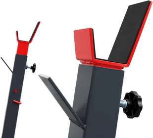 K-SPORT Ławka + Stojaki Do Wyciskania | Składana, regulowana + Zestaw sztang + Obciążenia 95kg - Ławki treningowe - miniaturka - grafika 3