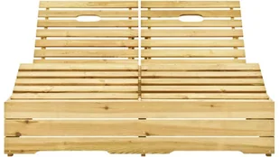 vidaXL Podwójny leżak z zielonymi poduszkami, impregnowana sosna! 3065989 - Leżaki ogrodowe - miniaturka - grafika 4