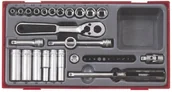 Klucze i nasadki - TENG TOOLS ZESTAW KLUCZY NASADOWYCH TT1435 1/4" 6-KĄTNYCH 35 ELEMENTÓW TENG TOOLS(luna-3490109) 3490109 - miniaturka - grafika 1