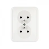Zabawki i gry sportowe - Karlik LIZA GPT-2Z Gniazdo podwójne z uziemieniem 2x2P+Z białe - miniaturka - grafika 1