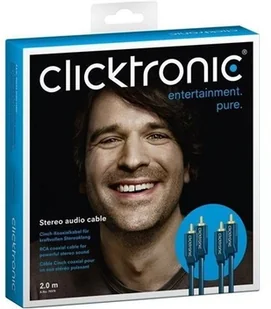 ClickTronic Kabel audio Cinch 70379 [2x Złącze męskie cinch 2x Złącze męskie cinch] 2 m niebieski - Kable - miniaturka - grafika 2