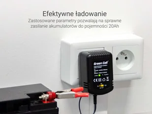 Green Cell Ładowarka, Prostownik Green Cell do akumulatorów 2V / 6V / 12V (0.6A) ACAGM05 5903317222347 - Akumulatory ogólnego zastosowania - miniaturka - grafika 4