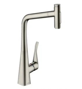 Hansgrohe Metris Select M71 Bateria kuchenna z wyciąganą wylewką stal szlachetna - Baterie kuchenne - miniaturka - grafika 3