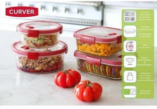 Curver Pojemnik na żywność szklany 1l SMART COOK 235707 - Pojemniki kuchenne - miniaturka - grafika 4