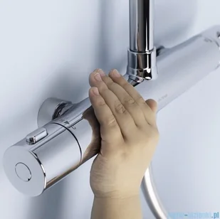 Oltens Atran S) zestaw prysznicowy termostatyczny z kwadratową deszczownicą 36501100 - Zestawy prysznicowe - miniaturka - grafika 6